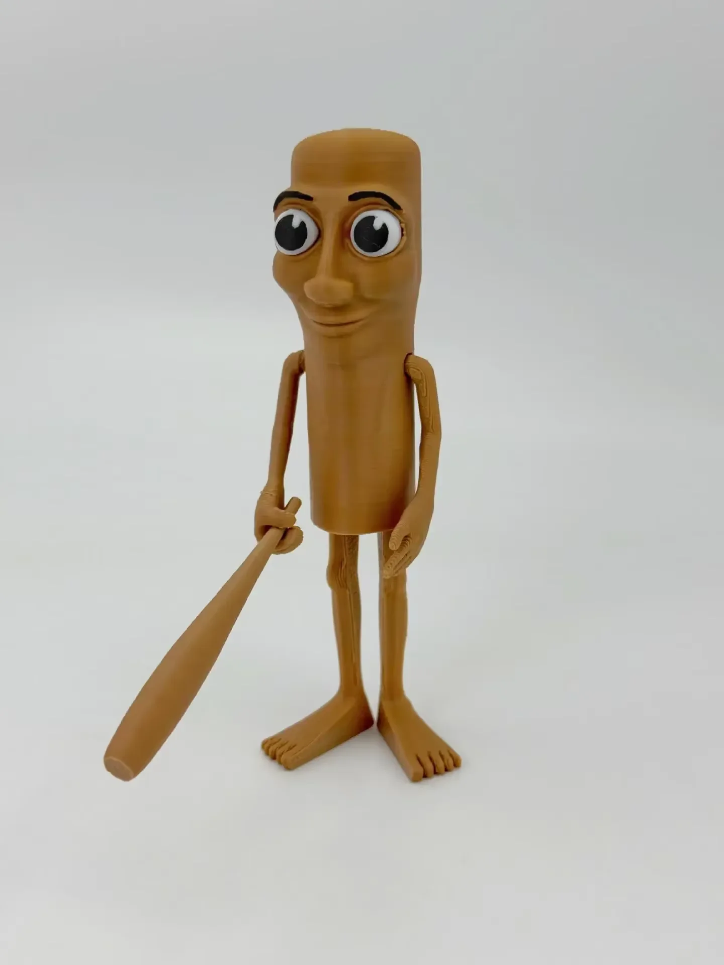 3D Printed Stick Figurine Creative Desktop Decor Ornament Tung Tung Sahur Handcrafts with Movable Arms Stick Figure Keychain